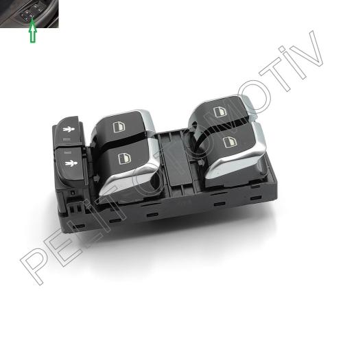 Audi A7 (2011-2018) Sol Dörtlü Cam Açma Düğmesi 4G0959851