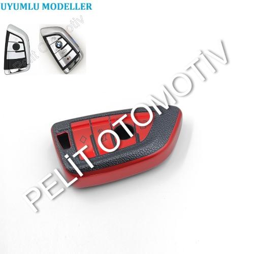 Bmw G20 G30 G01 G02 G05 G11 G32 Anahtar Kılıfı Süperlüx Keyless Kırmızı