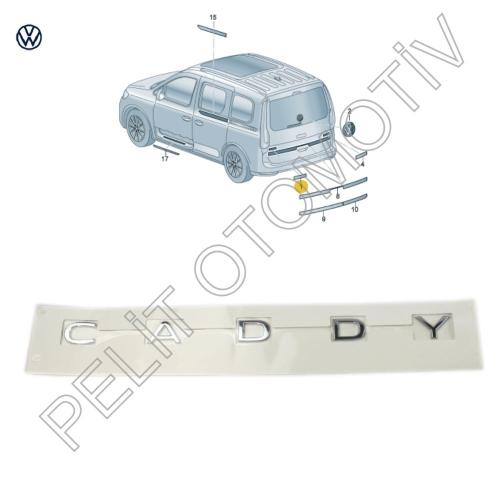 Caddy  Bagaj Kapak Yazısı 2K7853687 (2021-2024) 