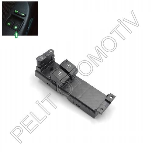 Octavia Cam Açma Düğmesi İkili 1J3959857A 2001-2011