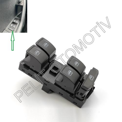 Fabia Sol Dörtlü Cam Açma Düğmesi 5E0959857A 