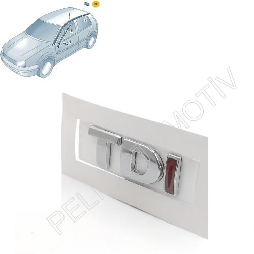 Golf 4 (1998-2005) Bagaj Kapak TDI Yazı 3B0853675AB