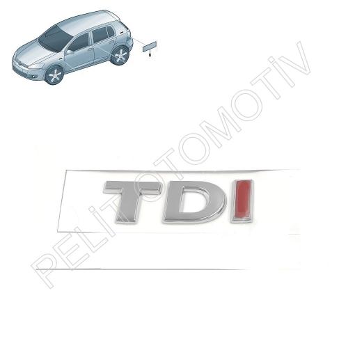 Golf 6 Bagaj Kapak TDI Yazı 1K9853675M 6RF853675B