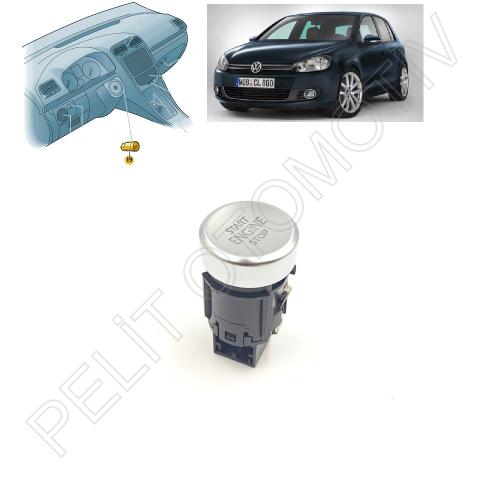 Golf Start Stop Çalıştırma Düğmesi 5K0959839B (2009-2014) 