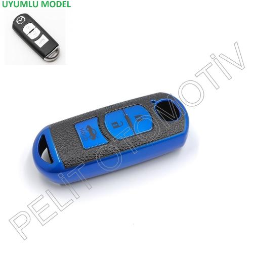 Mazda Cx-3 Cx-5 Cx-7 Cx-9 Anahtar Kılıfı Süperlüx Mavi