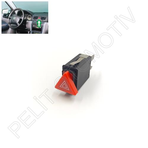 Octavia Dörtlü Flaşör Düğme 1U0953235B (2000-2010)