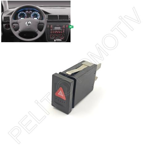 Passat B5 Dörtlü Flaşör Düğme 3B0953235E (1997-2000)