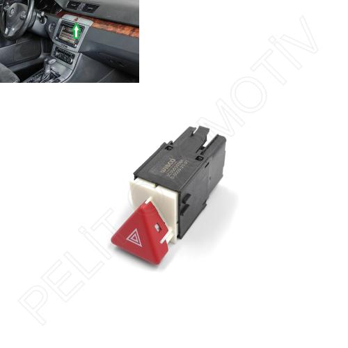 Passat B6 Dörtlü Flaşör Düğme 3C0953509A (2006-2011)
