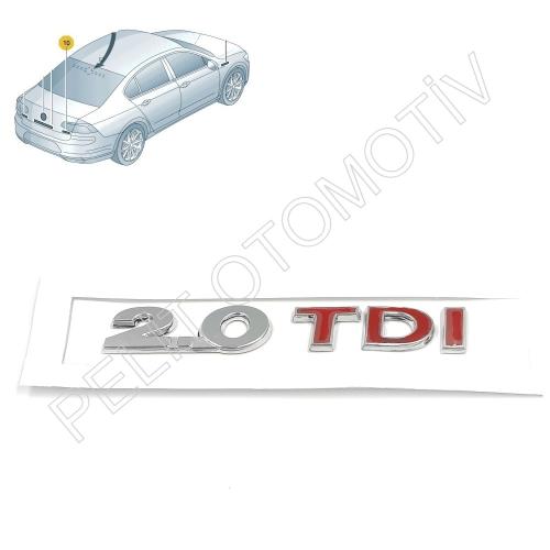 Passat B8 Bagaj Kapak 2.0 TDI Yazısı 3G0853675C