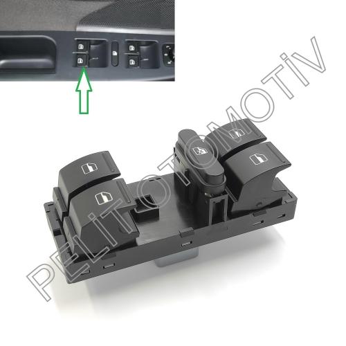 Passat CC Sol Dörtlü Cam Açma Düğmesi 1K4959857C