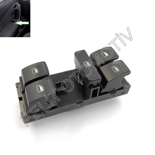 Polo (2015-2018) Sol Dörtlü Cam Açma Düğmesi 6C0959857 