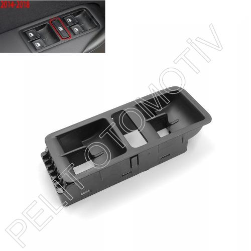 Polo (2015-2018) Sol Ön Cam Düğme Çerçevesi 6C0867255 