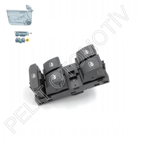 Seat Toledo (2013 – 2019) Sol Dörtlü Cam Açma Düğmesi 6JB959857