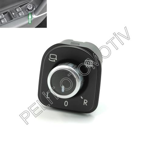 Golf Plus	(2012-2014)  Katlanabilir Ayna Ayar Düğmesi 5K0959565  