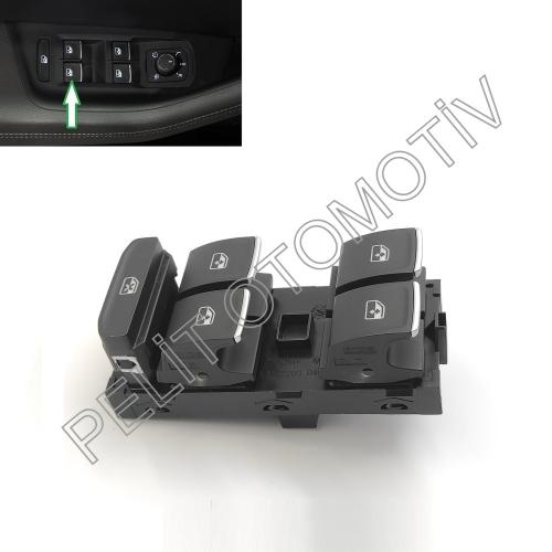  Superb Sol Dörtlü Cam Açma Düğmesi 5G0959857E