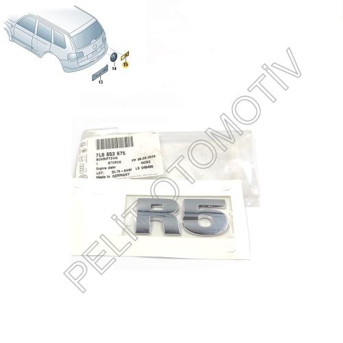 Touareg Bagaj Kapağı R5 Yazısı 7L6853675 (2003-2010) Orjinal