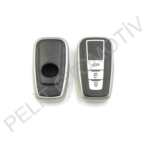 Toyota Land Cruiser Kumanda Anahtar Kılıfı Süperlüx Gümüş