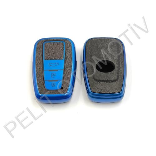 Toyota Land Cruiser Kumanda Anahtar Kılıfı Süperlüx Mavi
