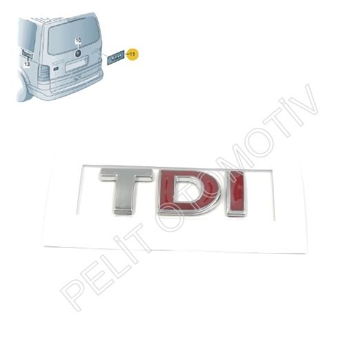 Transporter (2003-2011) Bagaj Kapak TDI Yazı 3B0853675AC