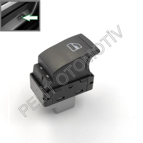 Transporter (2003-2015) Sağ Cam Açma Düğmesi 7E0959855 7E0959855D