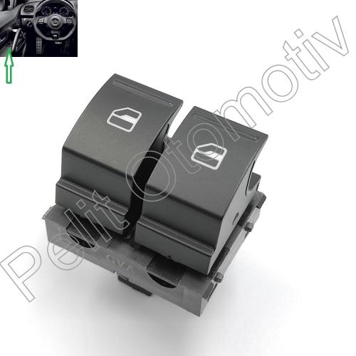 Transporter Sol İkili Cam Açma Düğmesi 1K3959857C