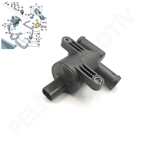 Skoda Ek Su Pompası Selenoit Valf 4H0121671D Orjinal