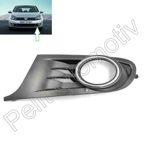 Golf 6 (2009-2013) Sol Sis Farı Çerçevesi Kapağı 5K0853665 