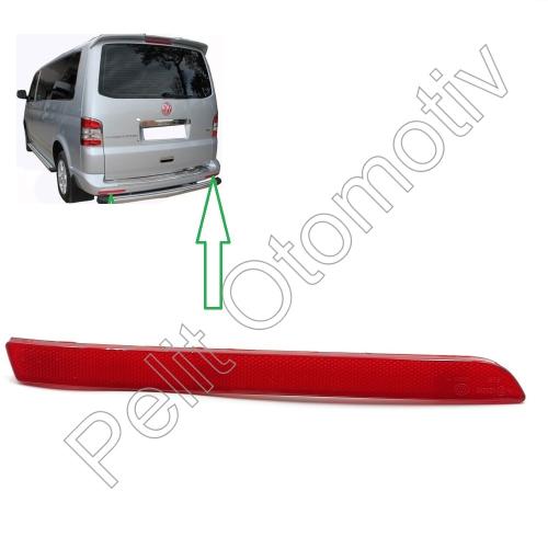 Vw Transporter Sağ  Arka Tampon Reflektörü 7E0945106A