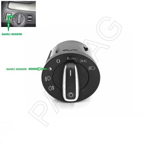 Caddy Otomatik Sensörlü Sis Far Anahtarı 3C8941431 (Tak Çalıştır) (2011–2020) 