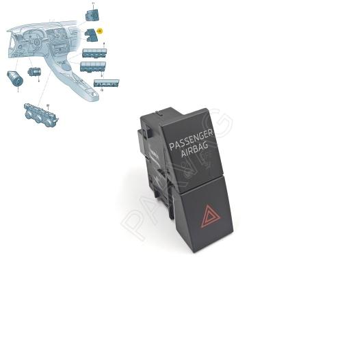 Octavia Dörtlü Flaşör Airbag Passanger Düğmesi 5E0953507E WDI (2013-2021) Orijinal